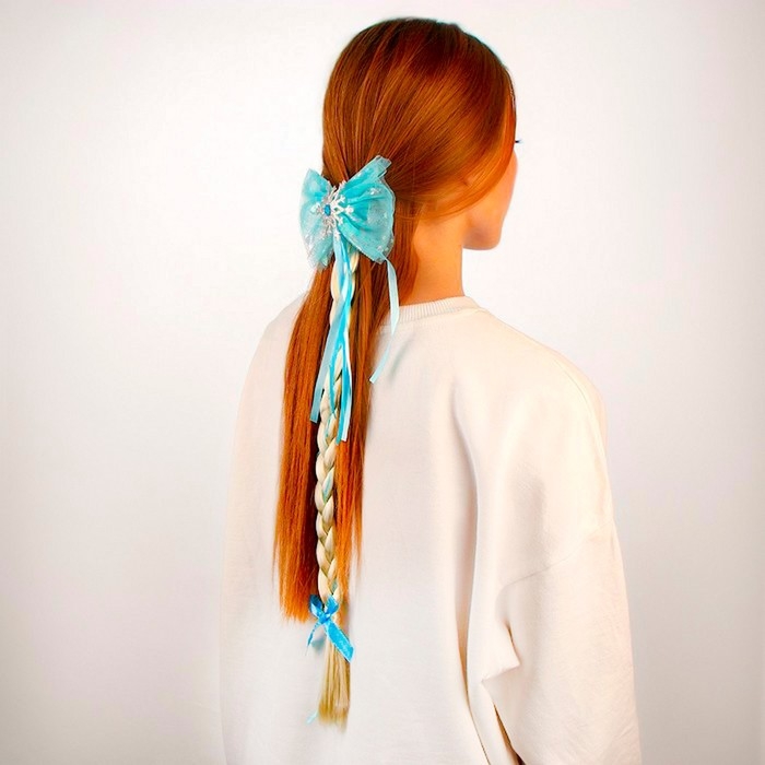 Коса на зажиме &laquo;Снежная принцесса&raquo;, 50 см