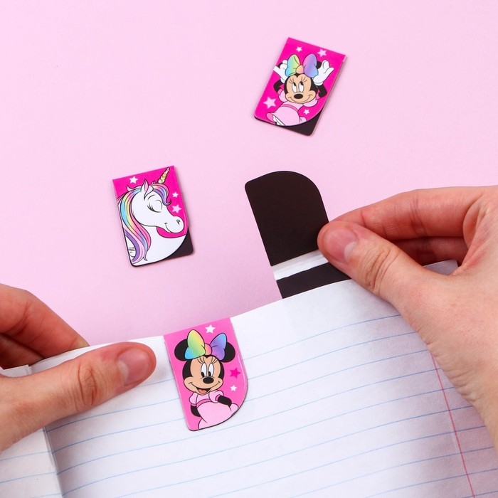 Открытка с магнитными закладками Открытка с магнитными закладками "Самой милой!" Единорог, Минни Маус, 4 шт.