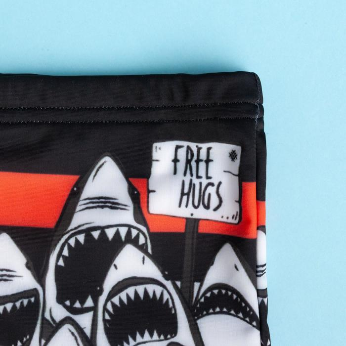 Плавки купальные для мальчика KAFTAN &laquo;Акулы&raquo;, рост 98-104 (30), цвет чёрный