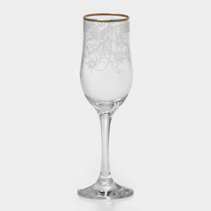 Набор подарочный &laquo;Акация&raquo;, стеклянный, 12 предметов: 6 бокалов 200 мл, 6 стопок 50 мл, гравировка, отводка золотом