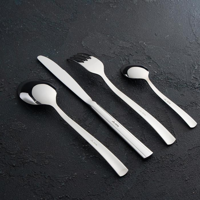 Набор столовый «Торжество», 30 предметов, толщина 2 мм, декоративная коробка, цвет серебряный Набор столовый «Торжество», 30 предметов, толщина 2 мм, декоративная коробка, цвет серебряный