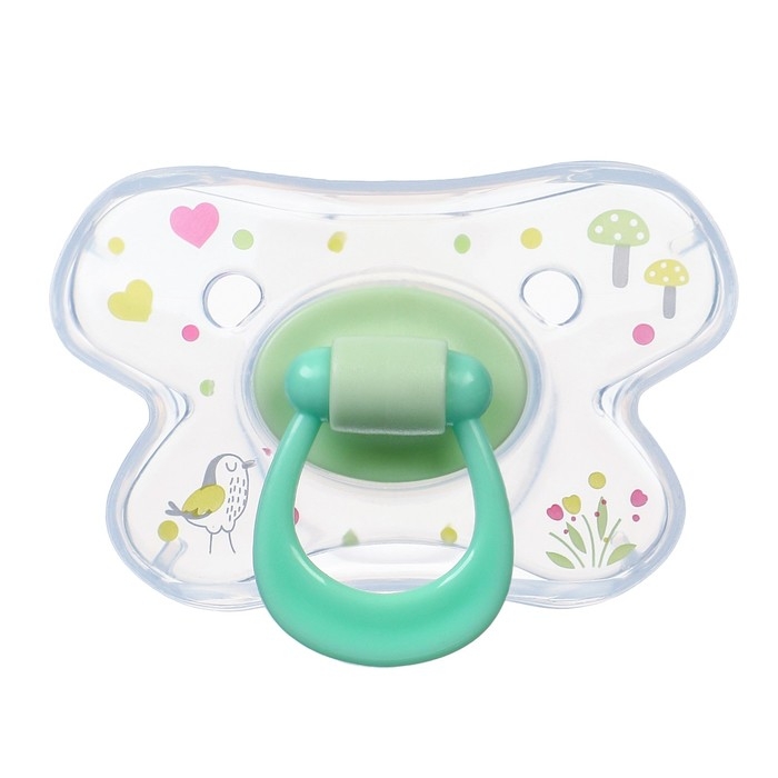 Соска - пустышка силиконовая ортодонтическая, от 12 мес., с колпачком + держатель «Зайка», цвет зеленый Соска - пустышка силиконовая ортодонтическая, от 12 мес., с колпачком + держатель «Зайка», цвет зеленый
