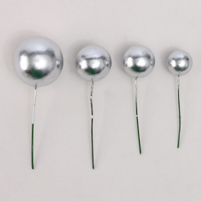 Набор для украшения &laquo;Бусины&raquo;, цвет серебро