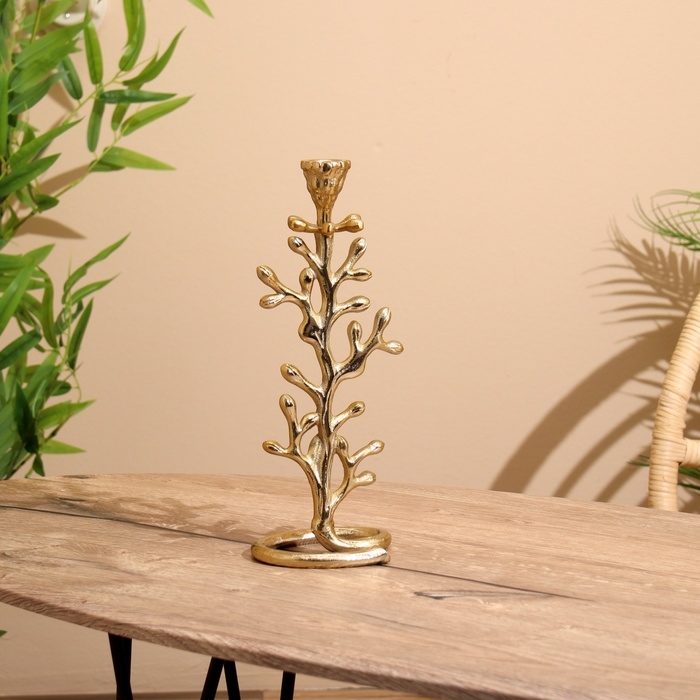 Подсвечник Подсвечник "Фьюри" алюминий 10х11,5х30 см