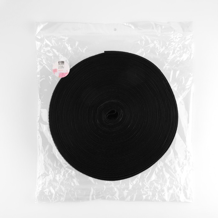Липучка, 50 мм × 25 ± 1 м, цвет чёрный Липучка, 50 мм × 25 ± 1 м, цвет чёрный