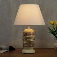 Лампа настольная 08948/1 E14 40Вт белый-кофе 25х25х38 см RISALUX