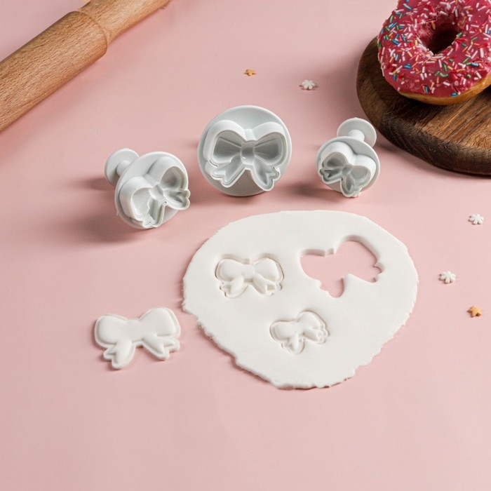 Набор плунжеров кондитерских Доляна «Бантик», 3 шт Набор плунжеров кондитерских Доляна «Бантик», 3 шт