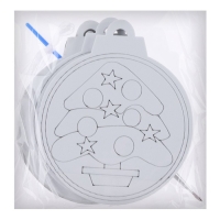 Ёлочное украшение под раскраску &laquo;Ёлочка&raquo; 4 шт., кисть