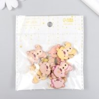 Набор пуговиц декоративных дерево "Милый медвежонок" набор 12 шт МИКС 2,7х2,2 см Набор пуговиц декоративных дерево "Милый медвежонок" набор 12 шт МИКС 2,7х2,2 см