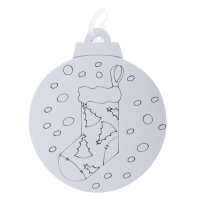 Ёлочное украшение под раскраску &laquo;Ёлки&raquo; 4 шт., кисть