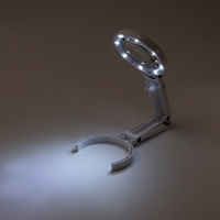 Лупа складная, с подставкой, линза 60,15мм, подсветка