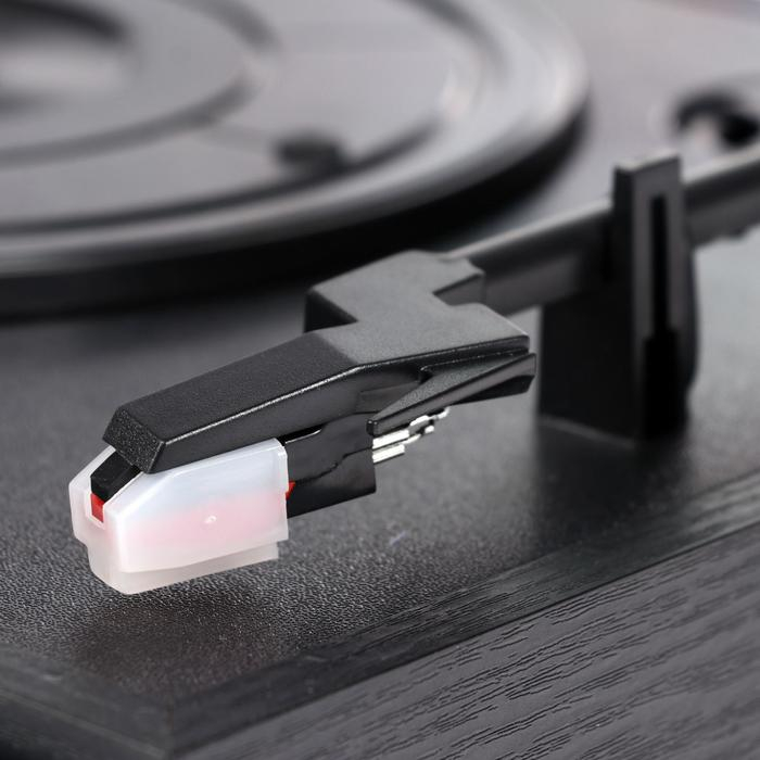 Проигрыватель виниловых дисков Ritmix LP-200B, 10 Вт, 3 скорости, BT, AUX, FM, RCA, черный