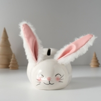 Копилка керамика "Румянный кролик с мягкими ушками" 8,8х13,2х7 см Копилка керамика "Румянный кролик с мягкими ушками" 8,8х13,2х7 см