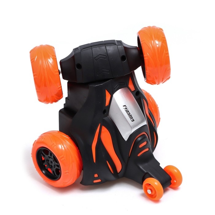 Машина-перевёртыш радиоуправляемая &laquo;Трюкач&raquo;, свет, работает от аккумулятора, цвет оранжевый