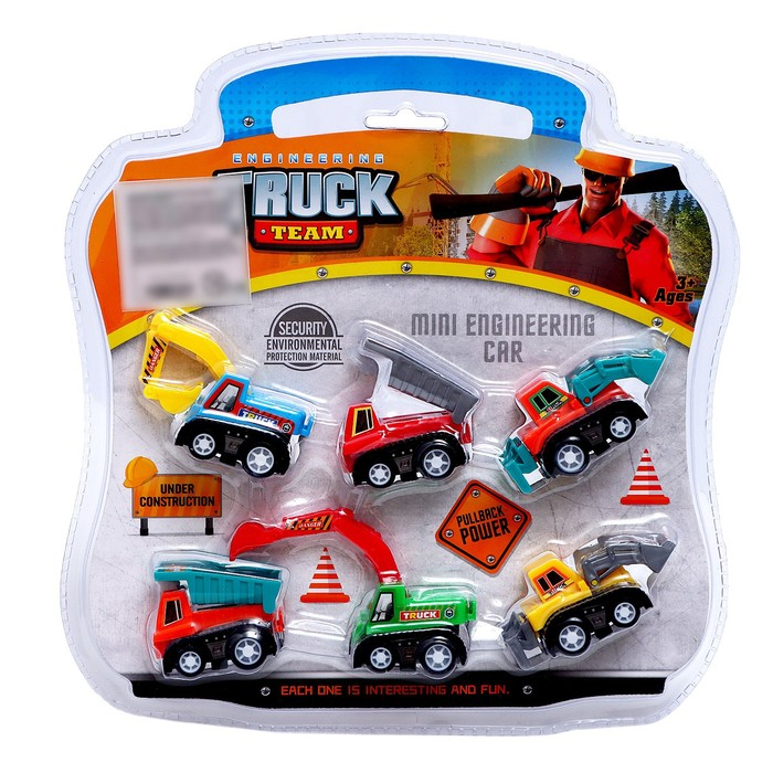 Набор инерционных машин «Строительная техника», 6 штук Набор инерционных машин «Строительная техника», 6 штук