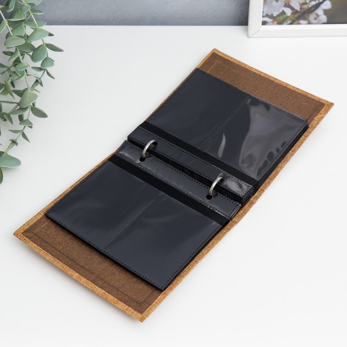 Фотоальбом для фото мини камер 100 фото 13,2х8,5 см "Рыжий" текстиль 3х15х14,5 см