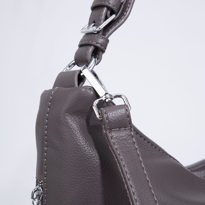 Сумка-мешок на молнии, цвет коричневый Сумка-мешок на молнии, цвет коричневый