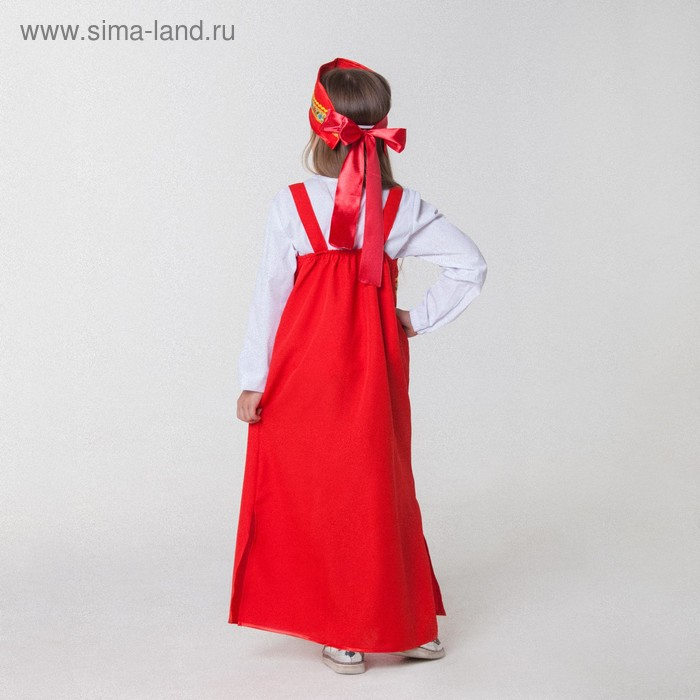 Карнавальный костюм для девочки «Русский народный», сарафан, рубашка, кокошник, 6-7 лет, рост 122-128 см Карнавальный костюм для девочки «Русский народный», сарафан, рубашка, кокошник, 6-7 лет, рост 122-128 см