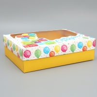 Коробка подарочная, упаковка, &laquo;С Днём Рождения&raquo;, 32 х 24 х 9 см