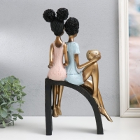 Сувенир полистоун подсвечник "Дети на горке, с кувшинами" бело-золотой 19,5х10х35 см Сувенир полистоун подсвечник "Дети на горке, с кувшинами" бело-золотой 19,5х10х35 см