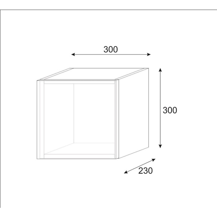 Полка модуль Инфинити 1, 300х250х300, Графит/Эйхория МДФ Полка модуль Инфинити 1, 300х250х300, Графит/Эйхория МДФ