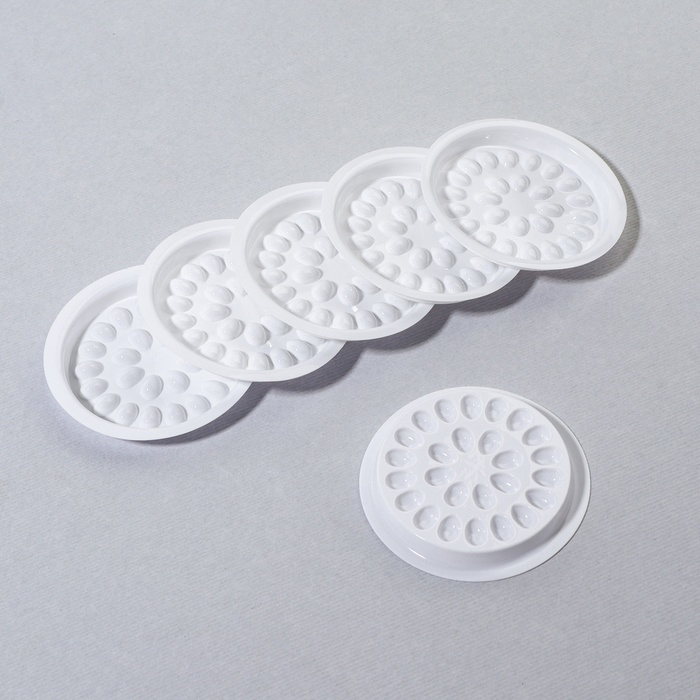 Палетка (лунка) для смешивания клея, набор - 40 шт, 4,8 &times; 0,5 см, цвет белый