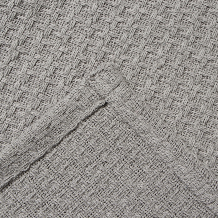 Плед Этель Waffle 220*240 см, цв.серый, 100% хлопок, 340 гр/м2