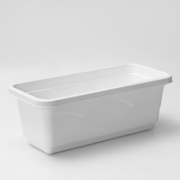 Горшок пластиковый с поддоном для цветов &laquo;Квадро&raquo;, 6 л, цвет белый