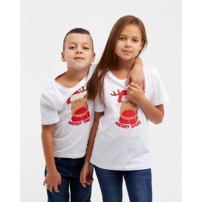 Футболка детская KAFTAN "Merry Xmas" р.32 (110-116)