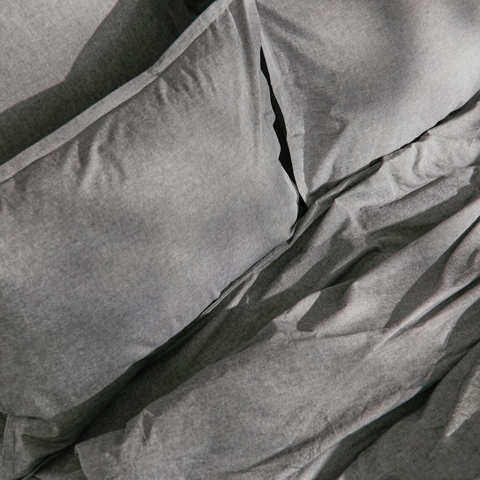 Пододеяльник SL Home "Деним" 200*220 см, цв.темно-серый, 100% жатый хлопок