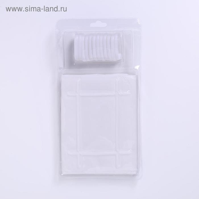 Штора для ванной «Экономь», 180×180 см, PEVA, цвет белый Штора для ванной «Экономь», 180×180 см, PEVA, цвет белый