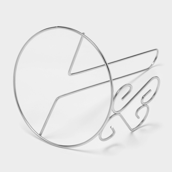 Держатель для бумажных полотенец Доляна &laquo;Сердце&raquo;, 13&times;13&times;27 см, цвет хром