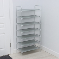 Полка для обуви LaDо́m, 7 ярусов, 60&times;30&times;120 см, цвет белый