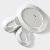 Блюдо фарфоровое для подачи Magistro &laquo;Ушастый зай&raquo; с двумя соусниками, 27&times;22,5 см, цвет белый