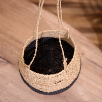 Кашпо плетёное, подвесное 20х20х65 см