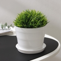 Горшок с поддоном &laquo;Классик&raquo;, 600 мл, цвет белый