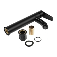 Смеситель для раковины ZEIN Z3723, однорычажный, длина излива 12 см, высокий, пластик,черный Смеситель для раковины ZEIN Z3723, однорычажный, длина излива 12 см, высокий, пластик,черный