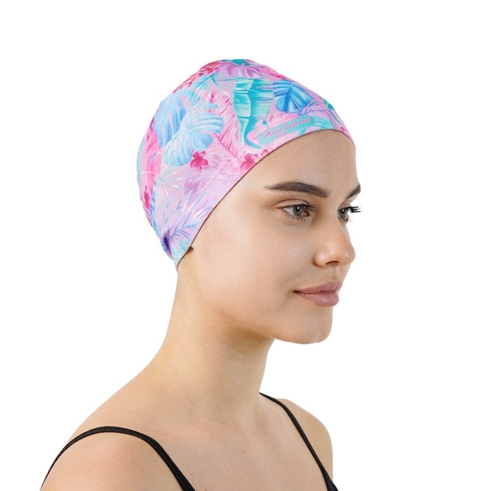 Шапочка для плавания взрослая ONLYTOP &laquo;Тропики&raquo;, тканевая, обхват 54-60 см