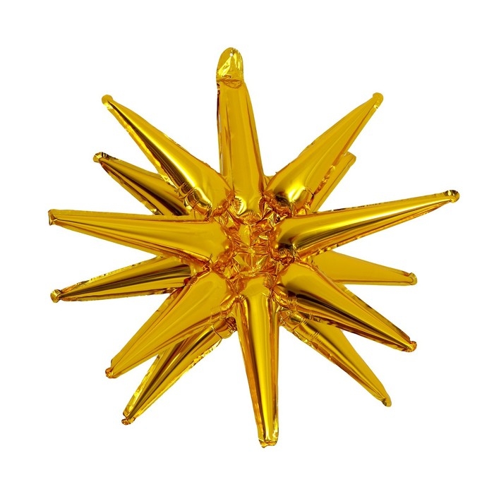 Шар фольгированный 21 Шар фольгированный 21" «Объёмные звёзды», золото