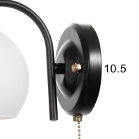 Бра 2198/1 E27 40Вт черно-золотой 22х13х16 см