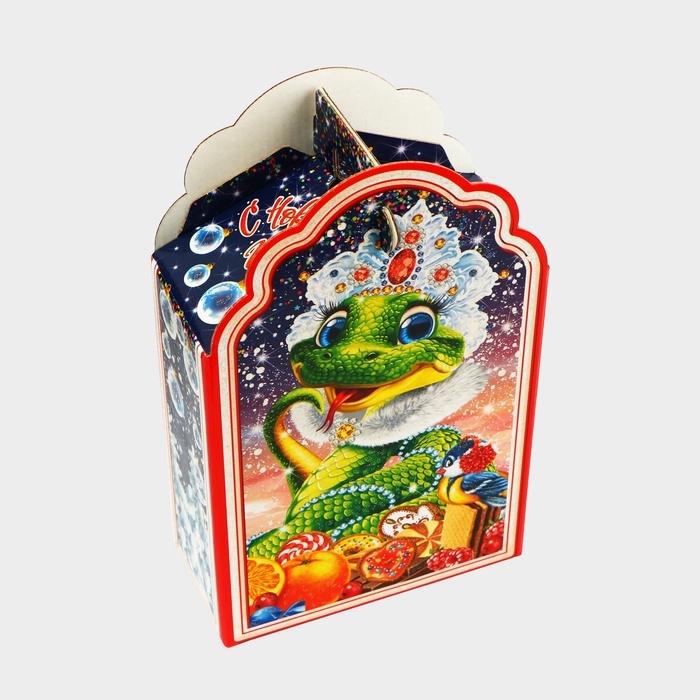 Подарочная коробка новогодняя Фигурная Подарочная коробка новогодняя Фигурная "Лакомка" 16,8 х 7 х 25 см. Новый год