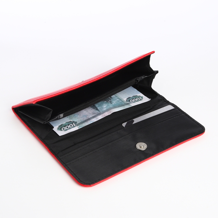 Кошелёк женский на магните, цвет красный Кошелёк женский на магните, цвет красный