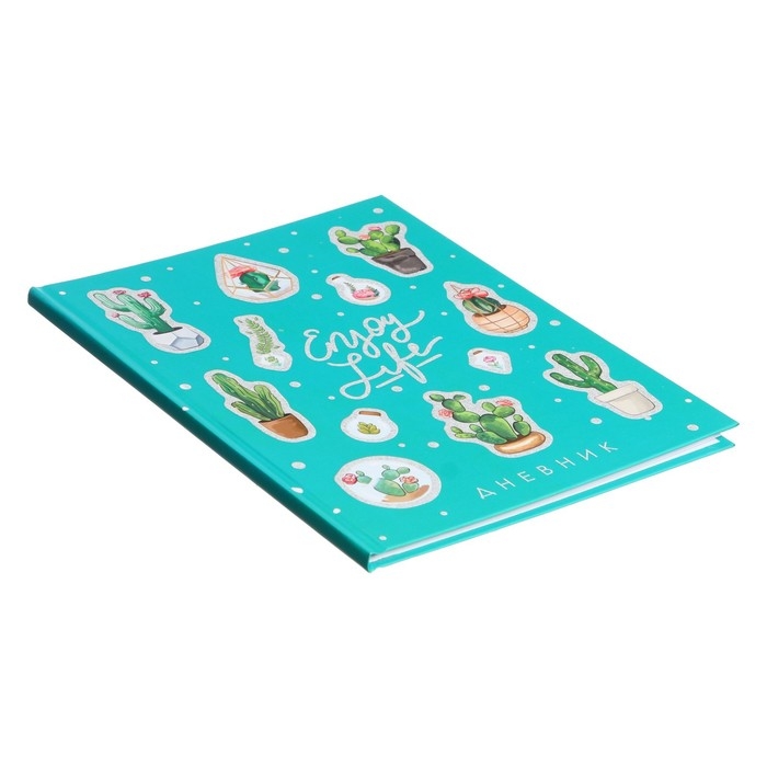 Дневник универсальный для 1-11 классов, Дневник универсальный для 1-11 классов, "Кактусы", твердая обложка 7БЦ, матовая ламинация, глиттер (блестки), 40 листов