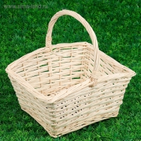 Корзина плетеная, ива, 27×22× h14(27) см, Корзина плетеная, ива, 27×22× h14(27) см,