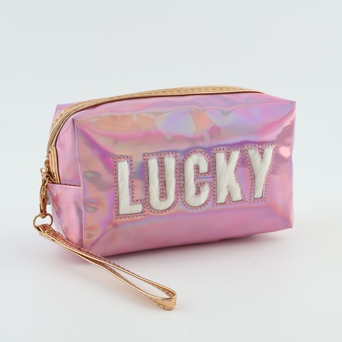 Пенал школьный &laquo;1 сентября: Lucky&raquo;, иск. кожа, 18 х 10 х 7 см, розовый цвет