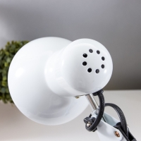 Лампа настольная Е27, h=55 см, шарнирная, на зажиме (220В) белая RISALUX Лампа настольная Е27, h=55 см, шарнирная, на зажиме (220В) белая RISALUX