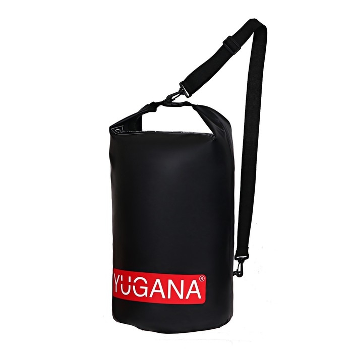 Гермомешок YUGANA, ПВХ, водонепроницаемый 40 литров, один ремень, черный Гермомешок YUGANA, ПВХ, водонепроницаемый 40 литров, один ремень, черный