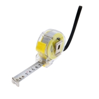 Рулетка ТУНДРА, прозрачный пластиковый корпус, 5 м х 19 мм Рулетка ТУНДРА, прозрачный пластиковый корпус, 5 м х 19 мм