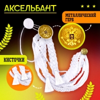 Карнавальный набор &laquo;На парад победы&raquo;: аксельбант и значок, белый