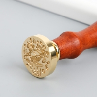 Печать для сургуча с деревянной ручкой "Черепаха в кораллах" 9х2,5х2,5 см Печать для сургуча с деревянной ручкой "Черепаха в кораллах" 9х2,5х2,5 см